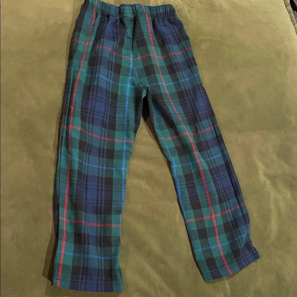 Old Navy Green and Blue Plaid Kids Pants Size 6-7